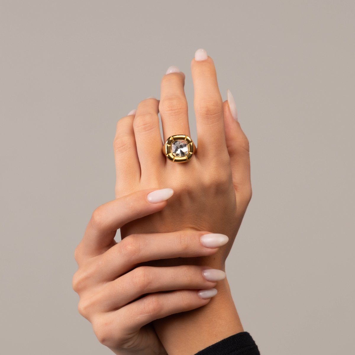 Anel Cocktail Dulcis Banhado em Ouro 18K