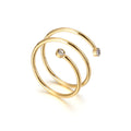 Anel Espiral Fine Banhado em Ouro 18K