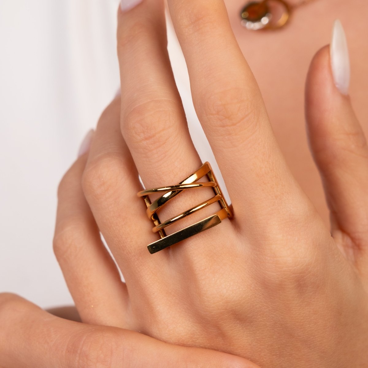 Anel Haute Banhado em Ouro 18K