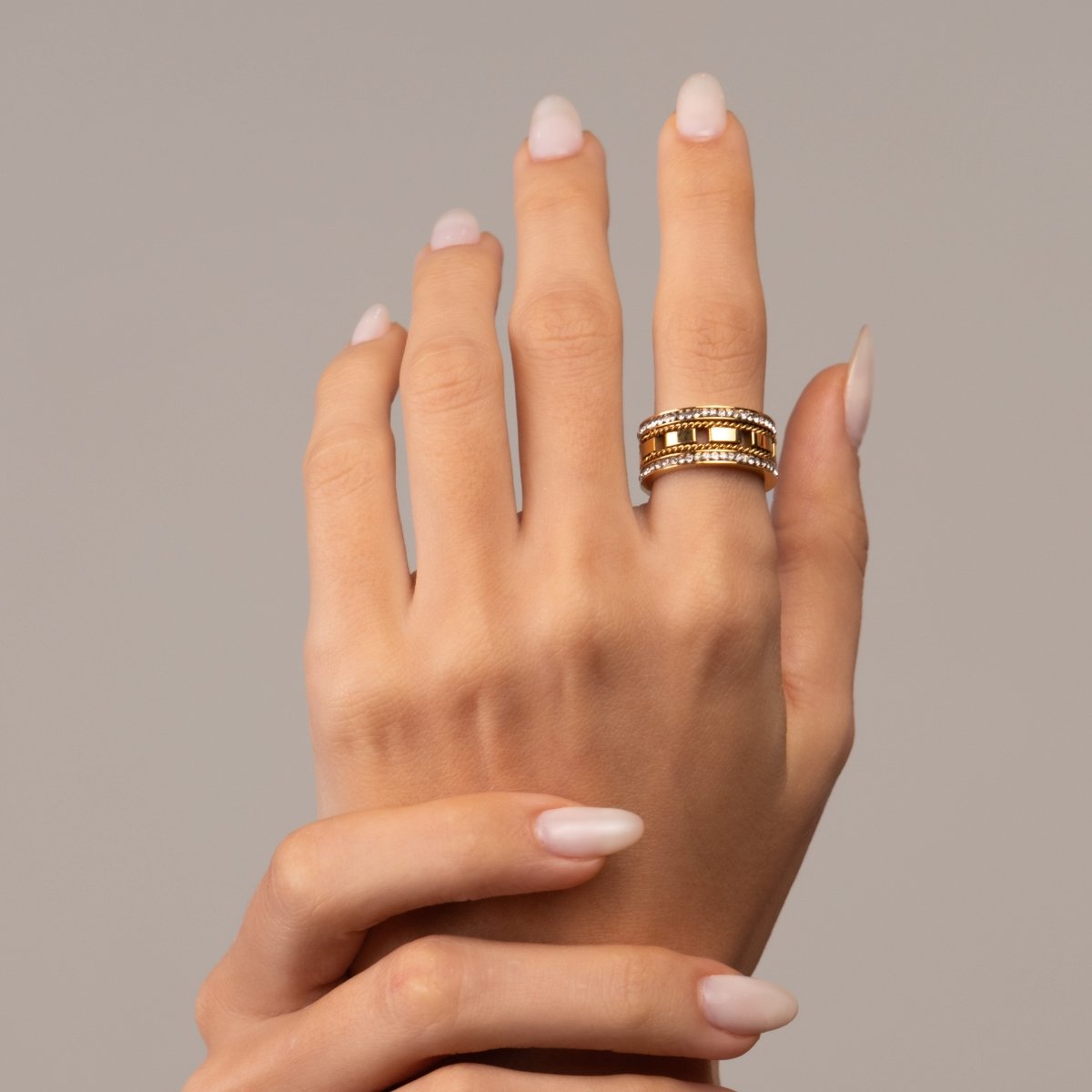 Anel Impulse Banhado em Ouro 18K