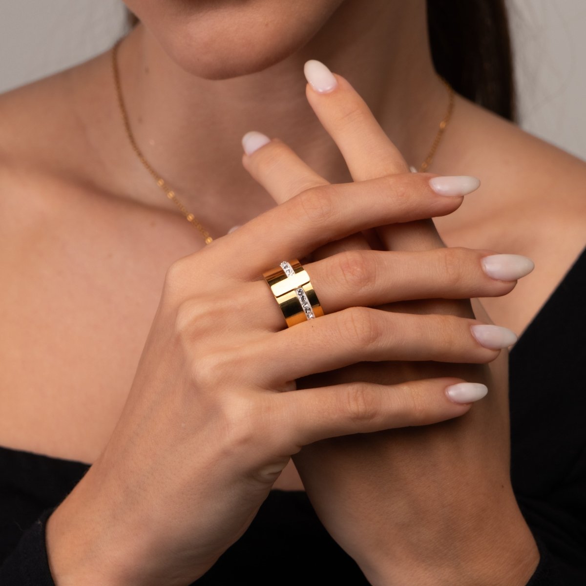 Anel Liguria Banhado em Ouro 18K