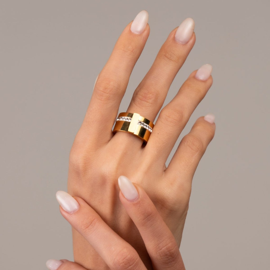 Anel Liguria Banhado em Ouro 18K