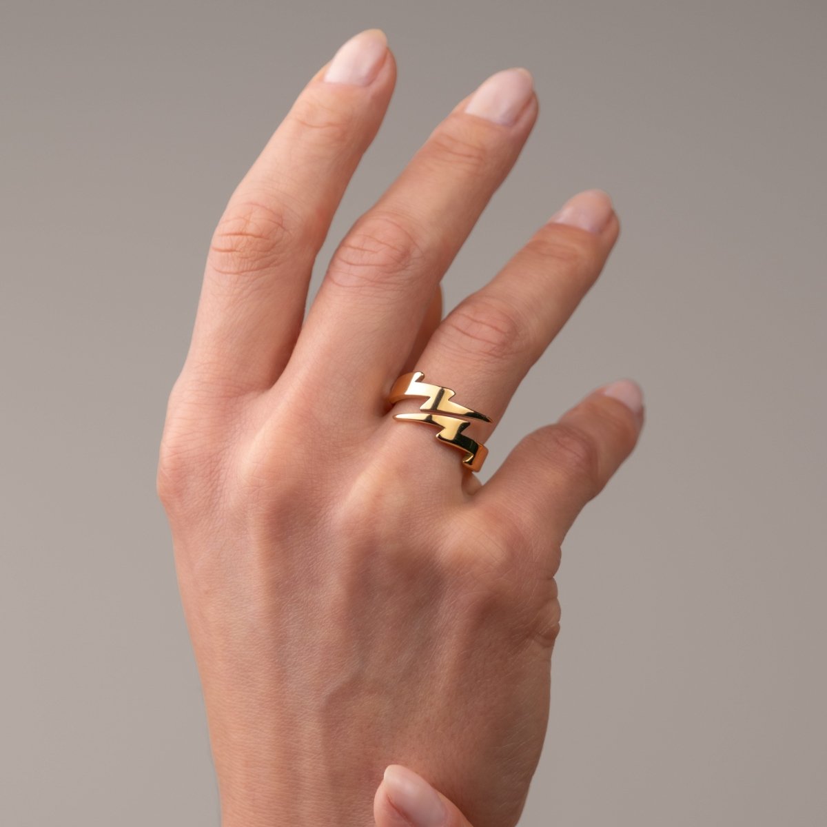 Anel Raio Banhado em Ouro 18K