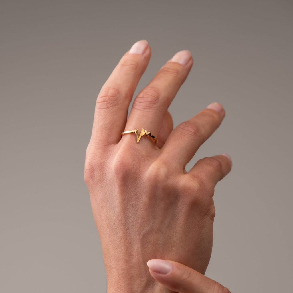 Anel Ritmo do Amor Banhado em Ouro 18K