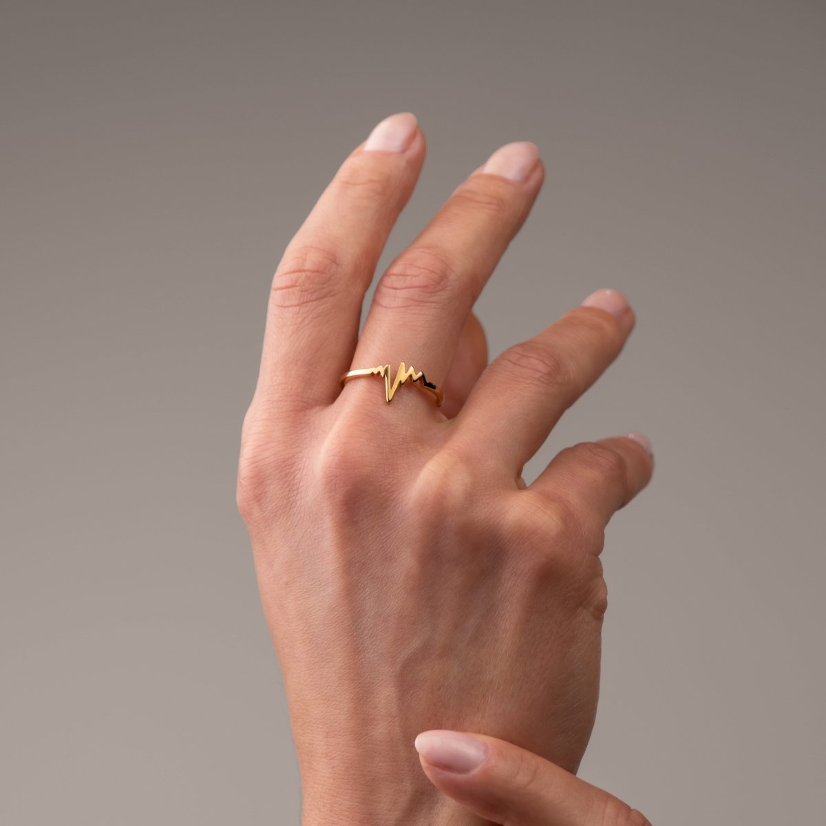 Anel Ritmo do Amor Banhado em Ouro 18K