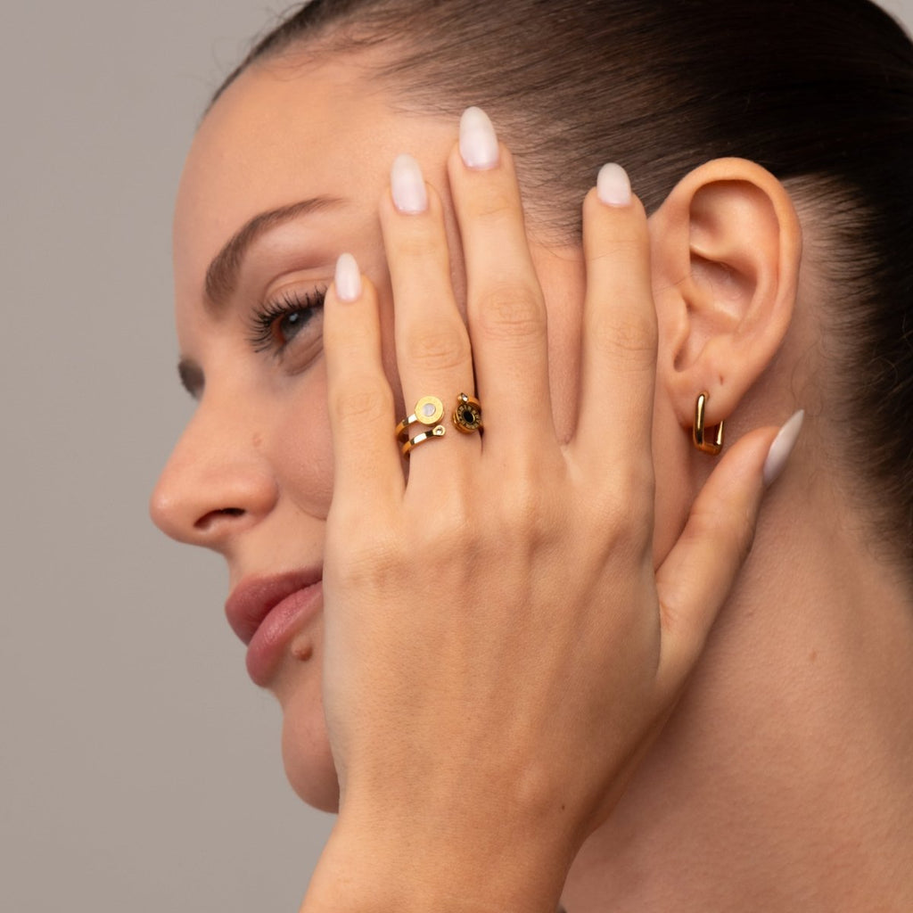 Anel Romanos Venice Banhado em Ouro 18K