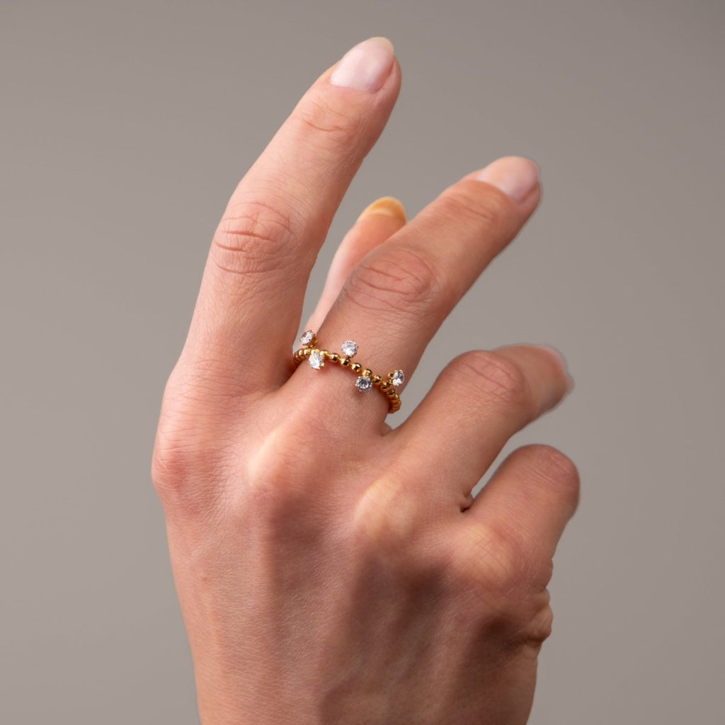 Anel Serena Banhado em Ouro 18K