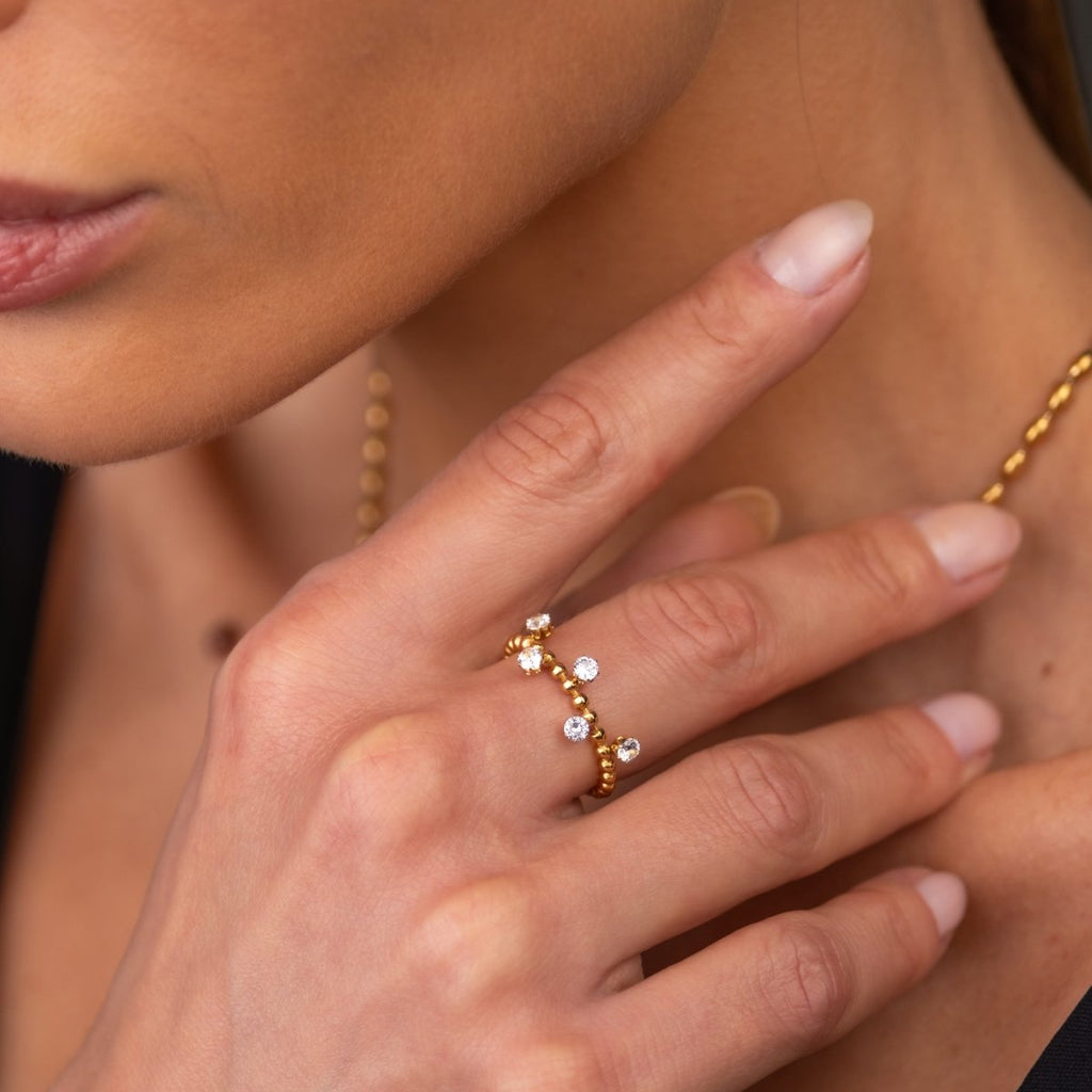 Anel Serena Banhado em Ouro 18K