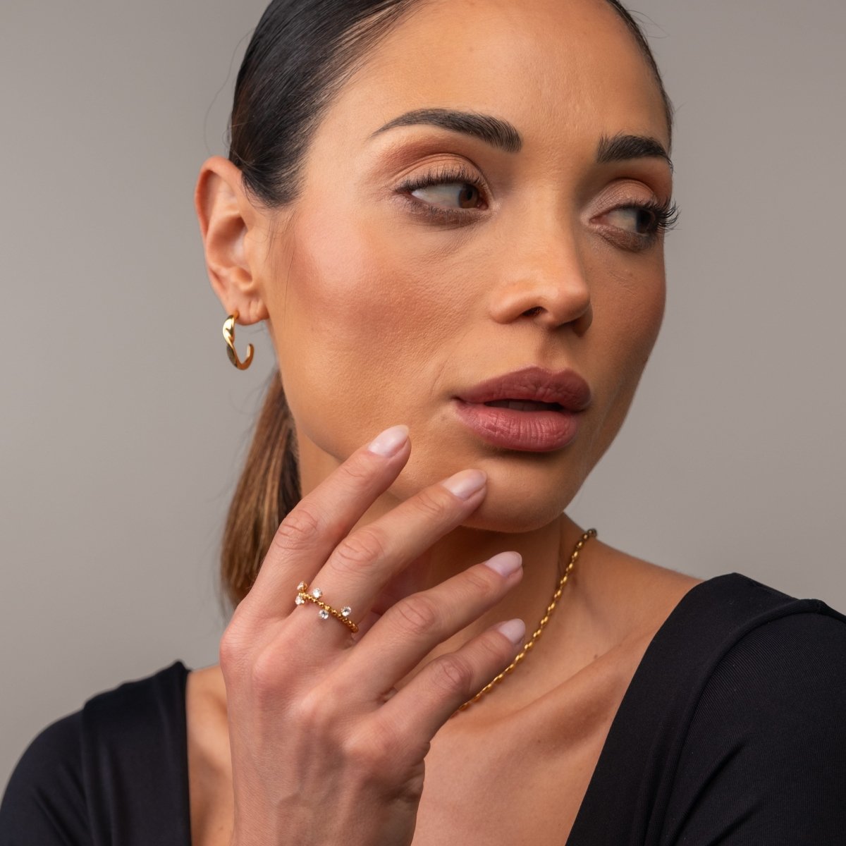 Anel Serena Banhado em Ouro 18K