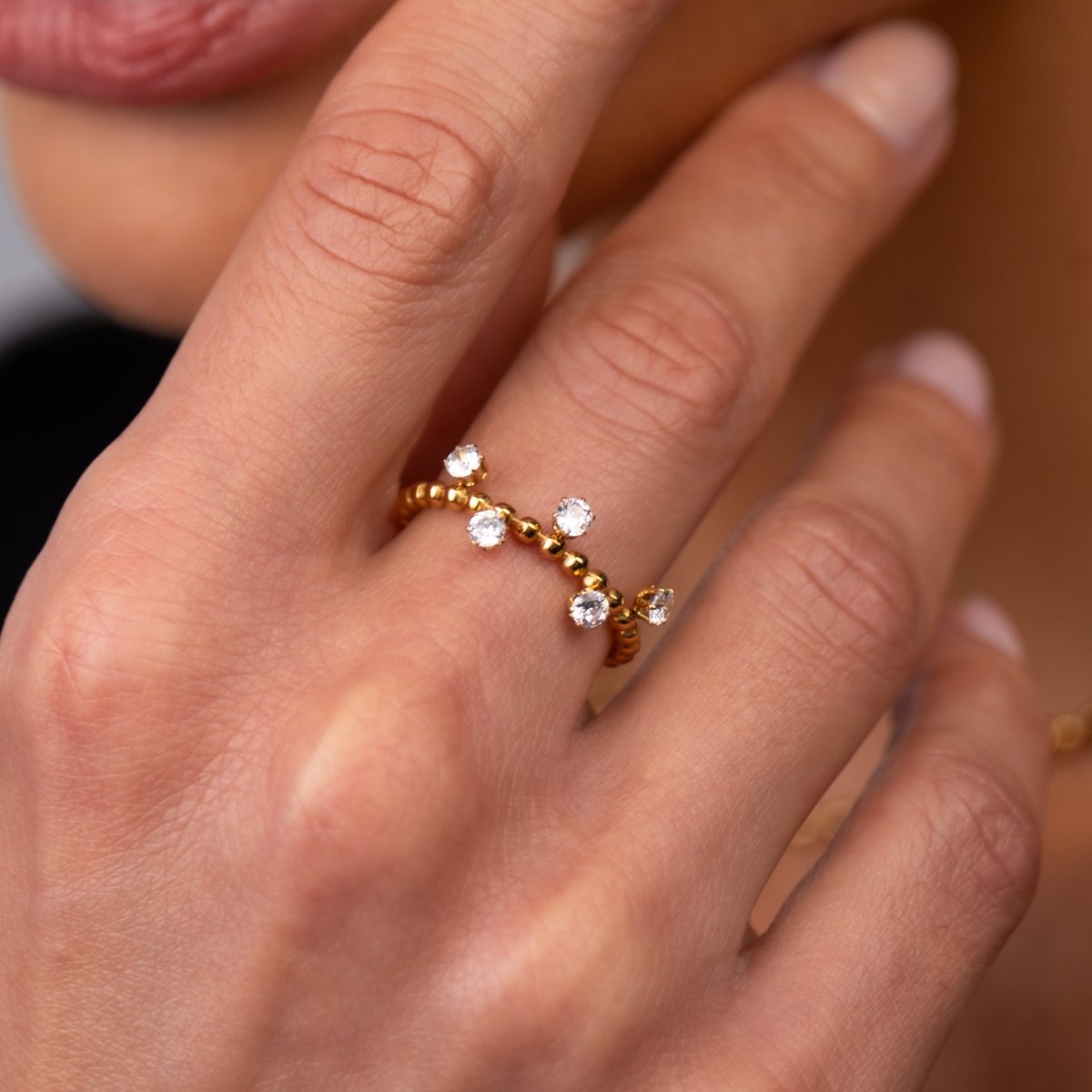Anel Serena Banhado em Ouro 18K