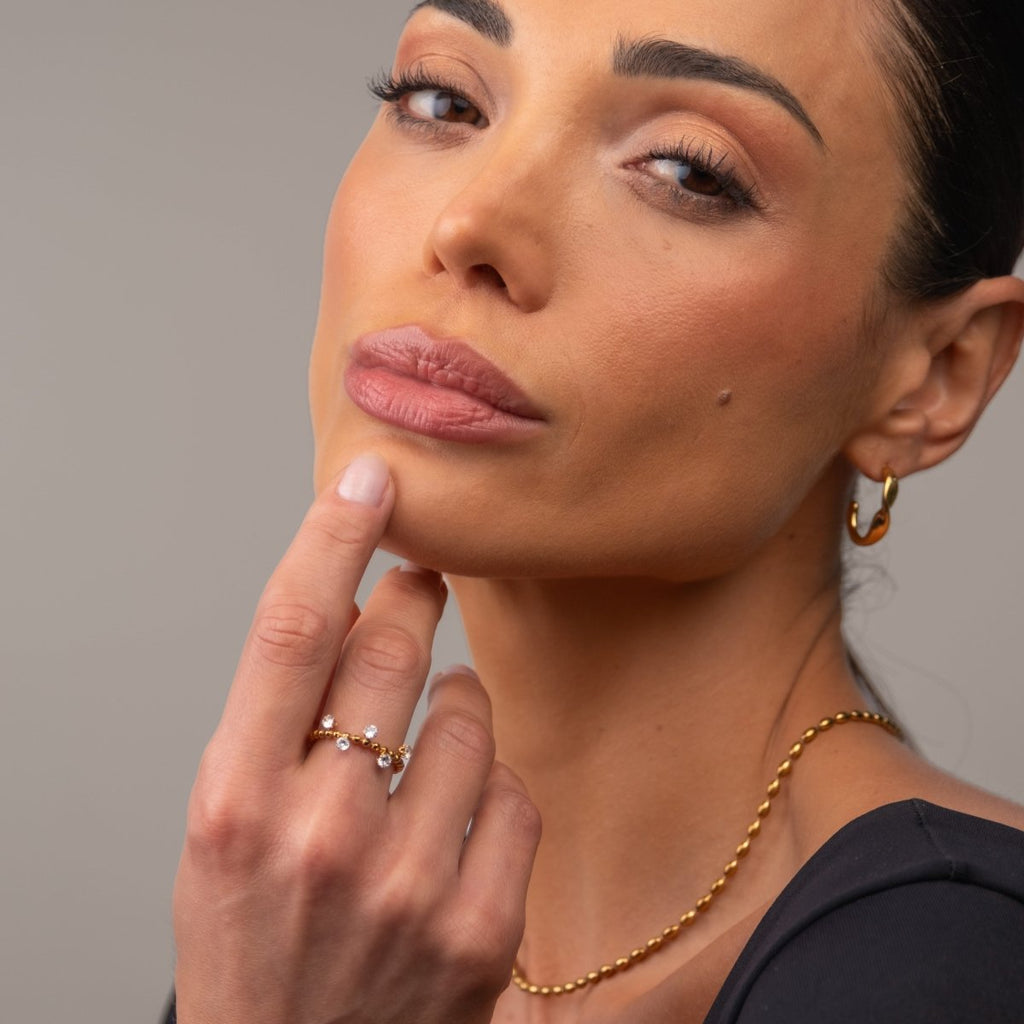 Anel Serena Banhado em Ouro 18K