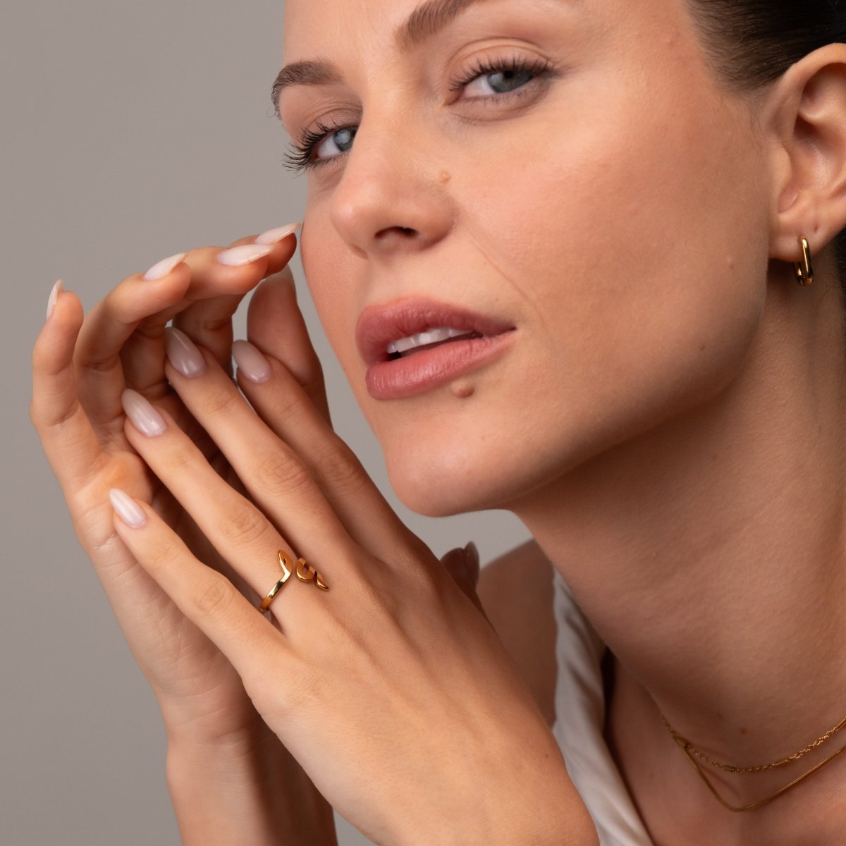 Anel Serpente Banhado em Ouro 18K