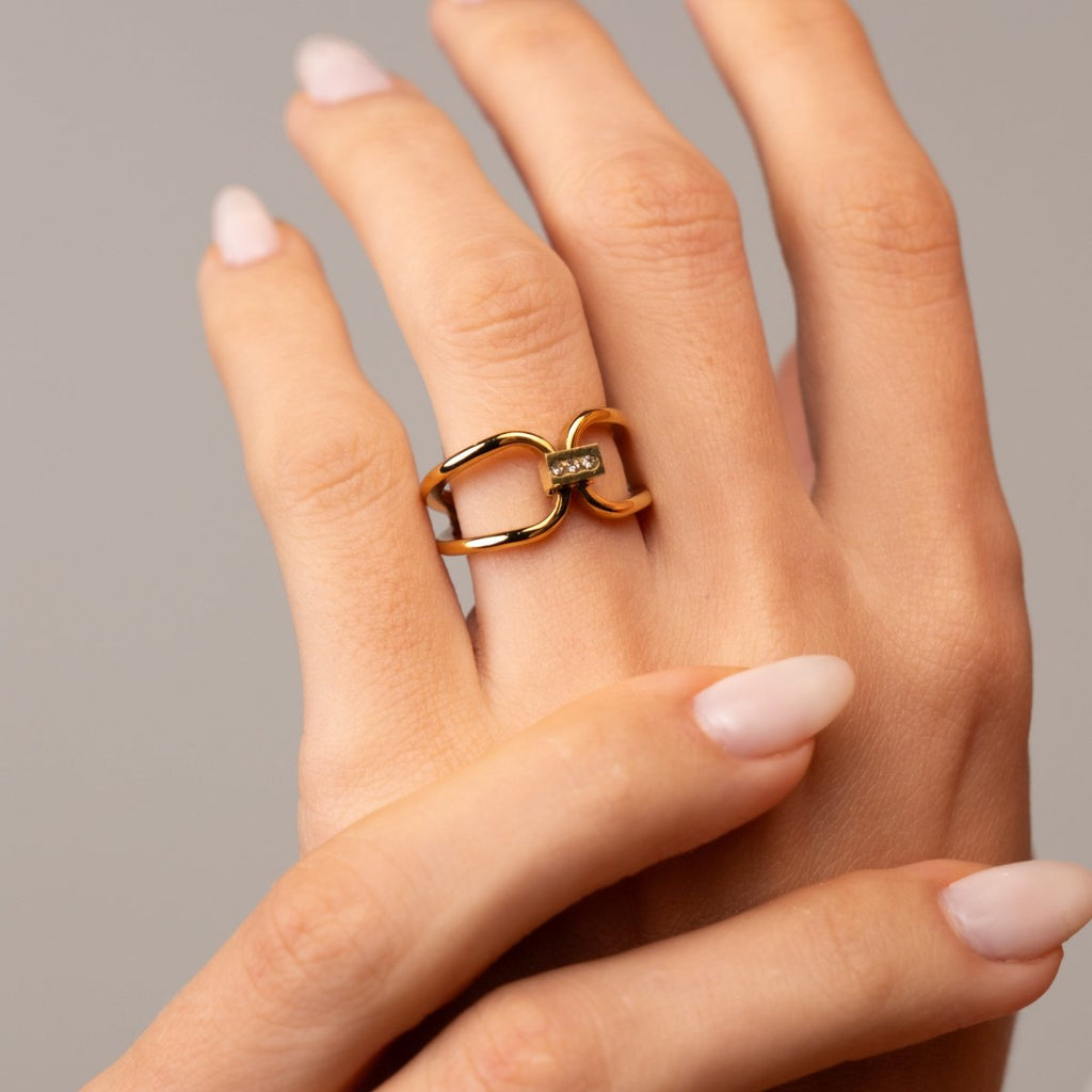 Anel Ternura Banhado em Ouro 18k