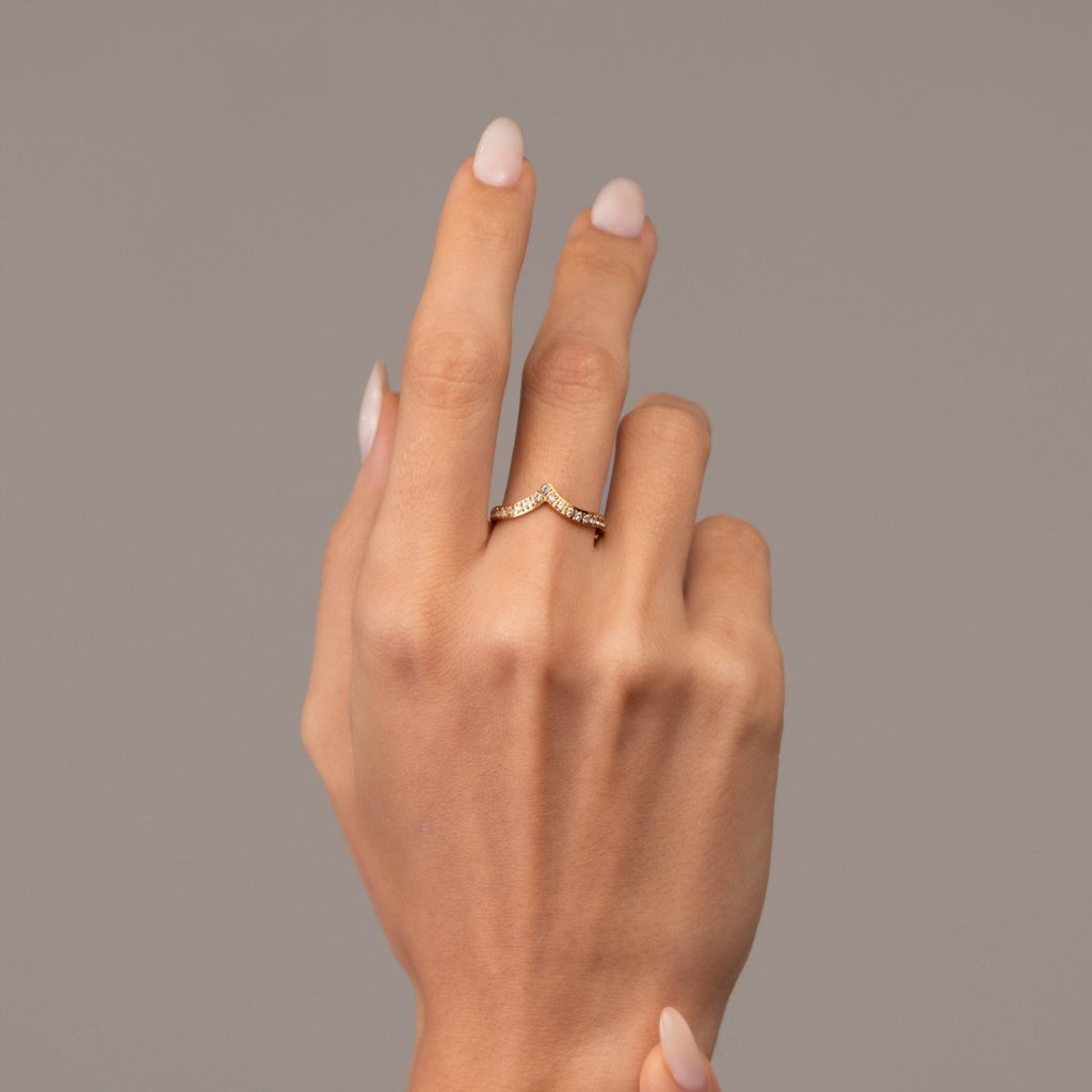 Anel Trinity Zircônia Banhado em Ouro 18K