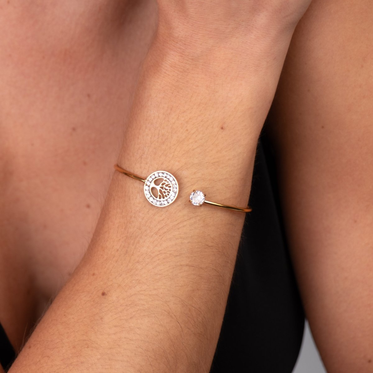 Bracelete Árvore da Vida Banhado em Ouro 18K
