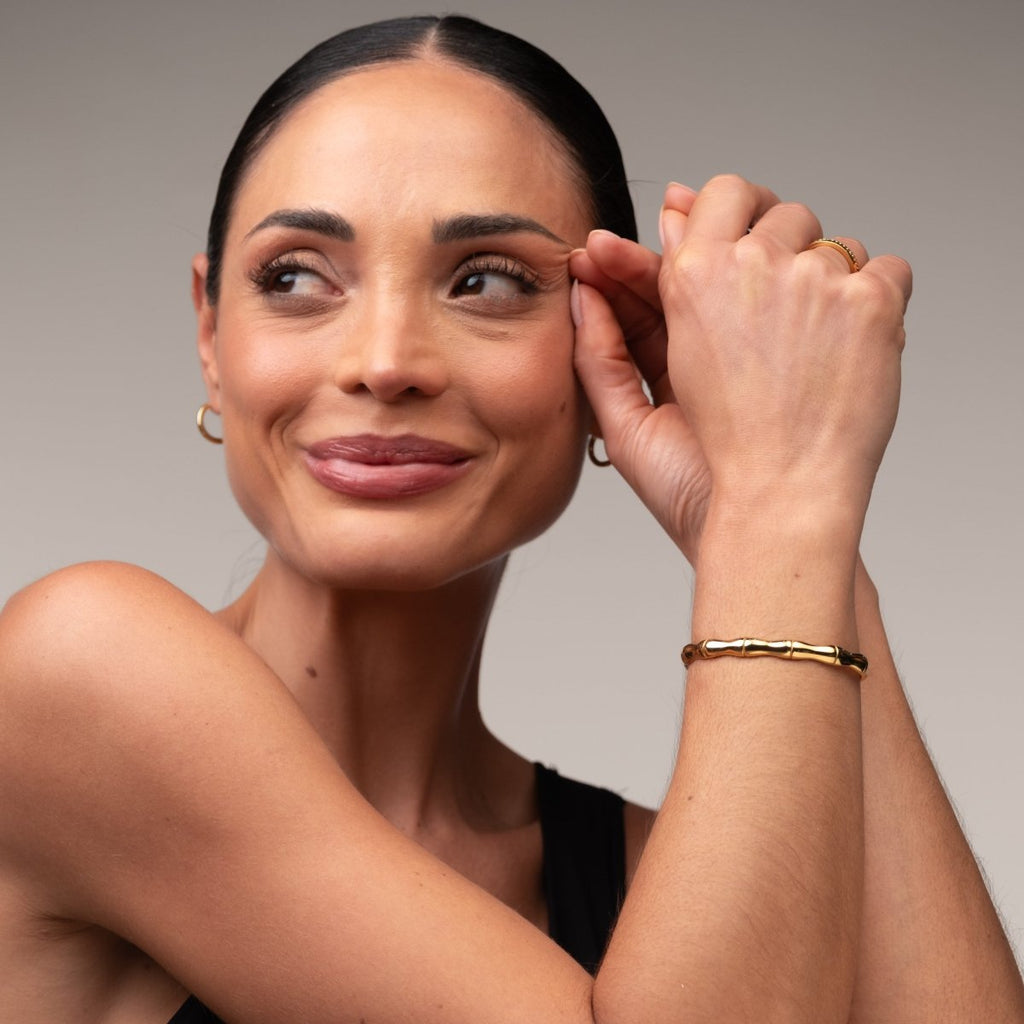 Bracelete Bamboo Banhado em Ouro 18k
