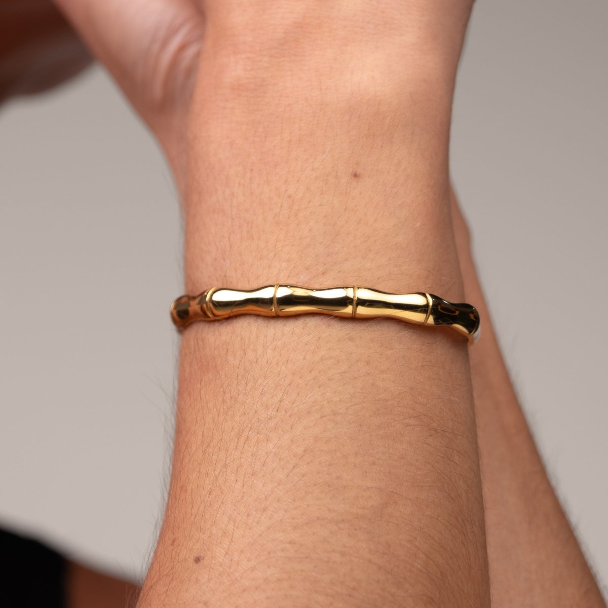Bracelete Bamboo Banhado em Ouro 18k