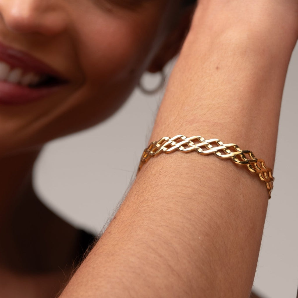 Bracelete Blogger Banhado em Ouro 18K