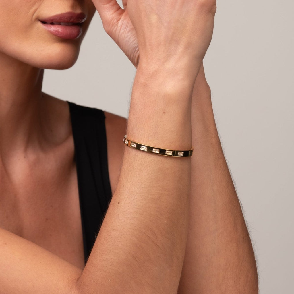 Bracelete Carved Banhado em Ouro 18k
