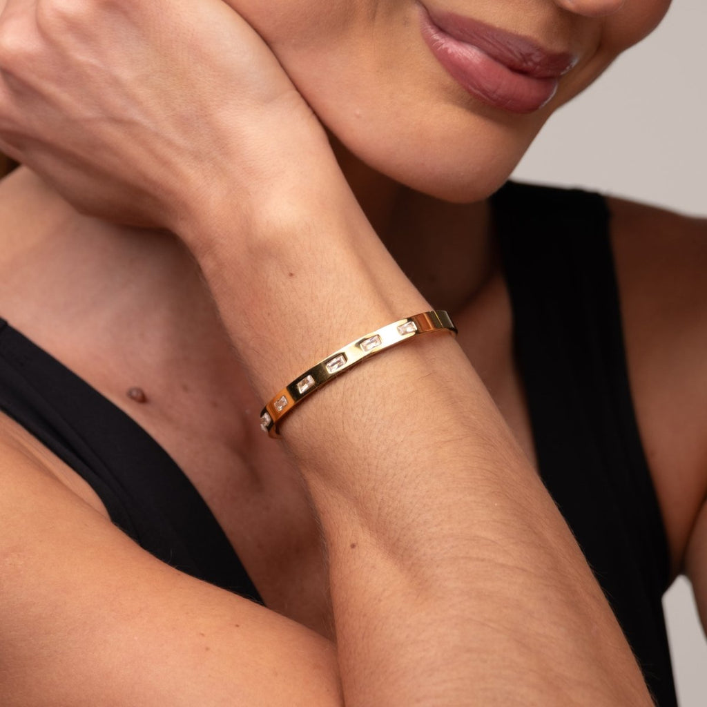 Bracelete Carved Banhado em Ouro 18k