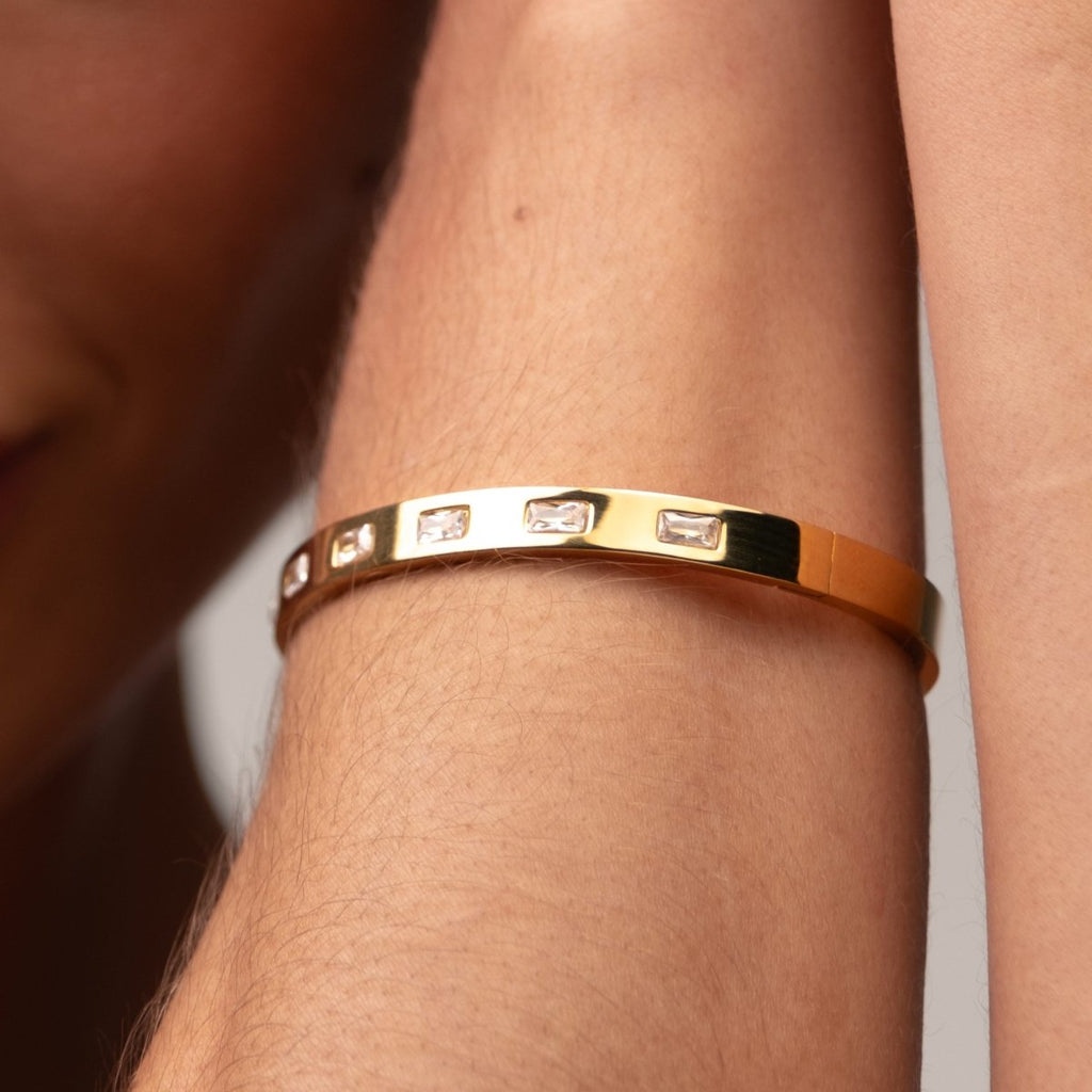 Bracelete Carved Banhado em Ouro 18k