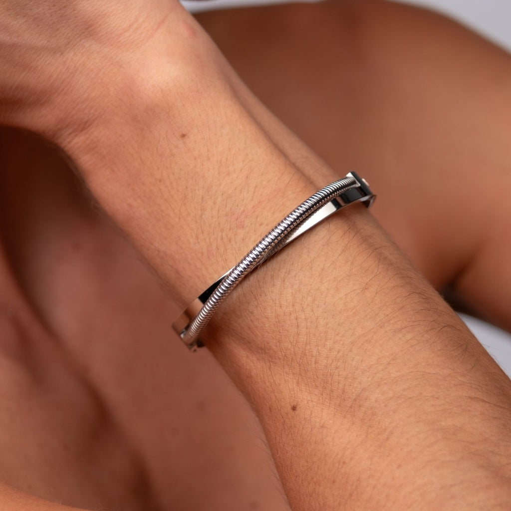Bracelete Dupla Harmonia - Prata