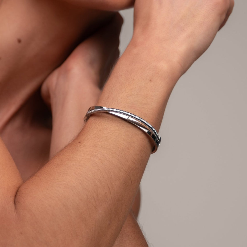 Bracelete Dupla Harmonia - Prata