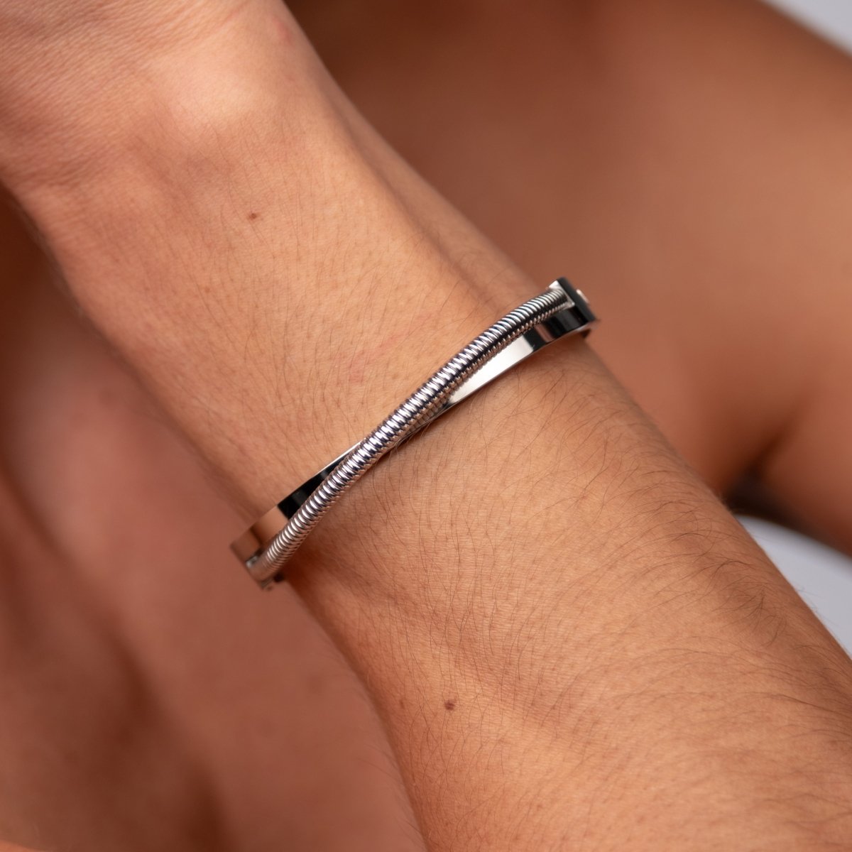 Bracelete Dupla Harmonia - Prata