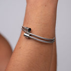 Bracelete Espiral Tríplice - Prata