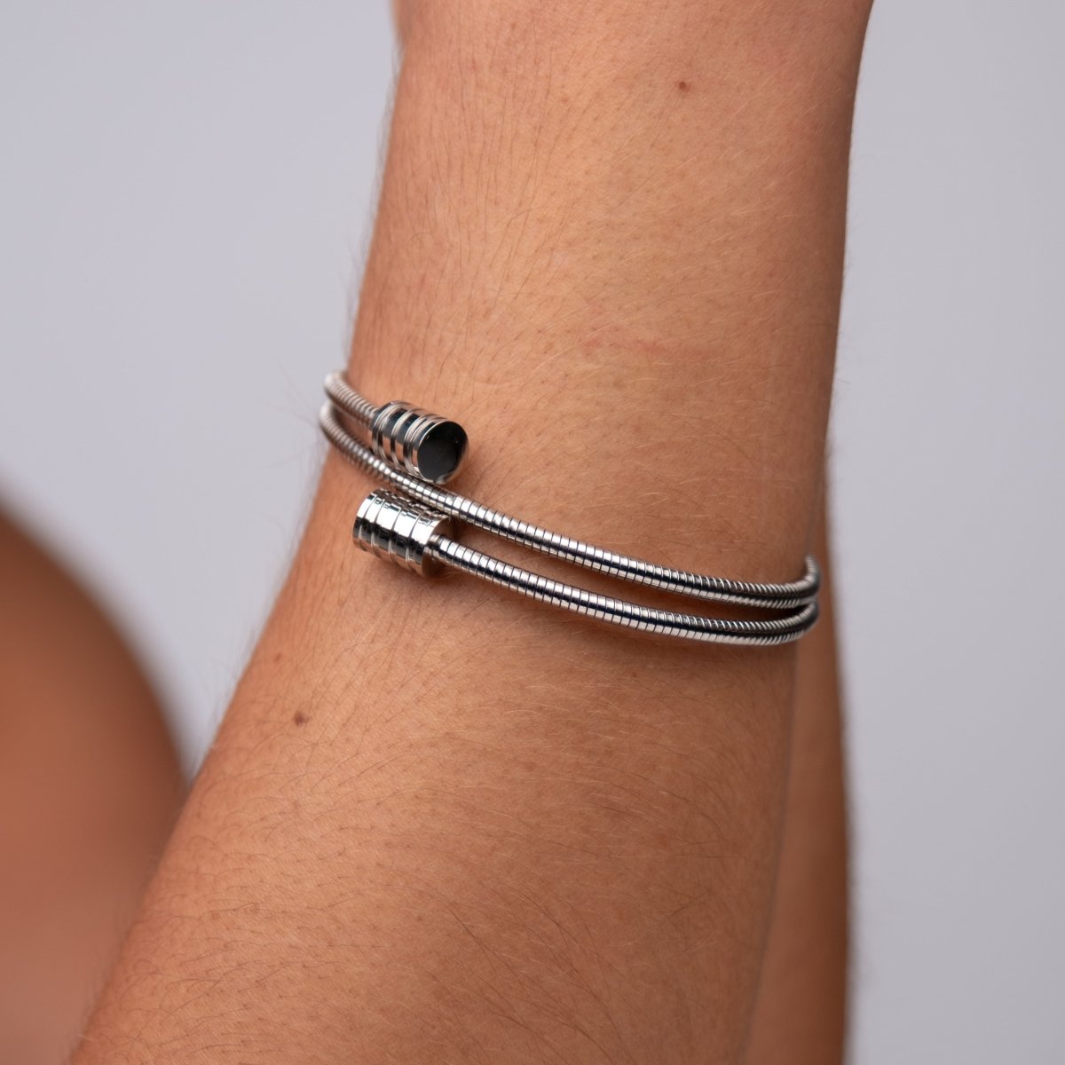 Bracelete Espiral Tríplice - Prata