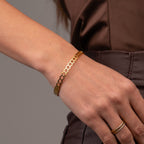 Bracelete Favo de Mel Banhado em Ouro 18K