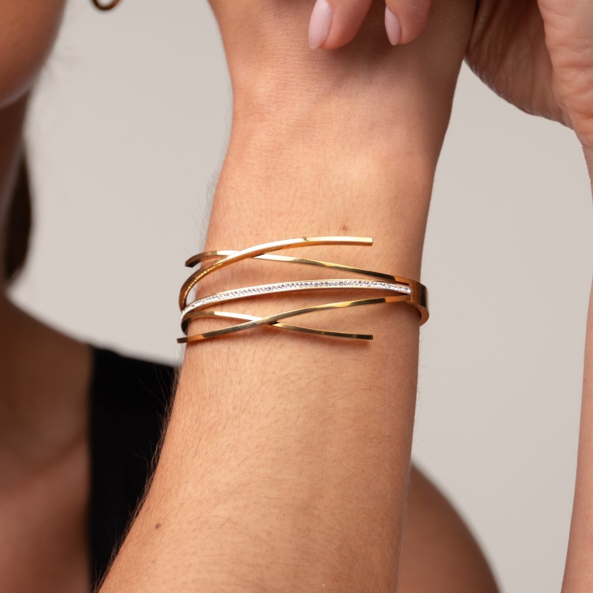 Bracelete Florence Zircônia Banhada em Ouro 18K