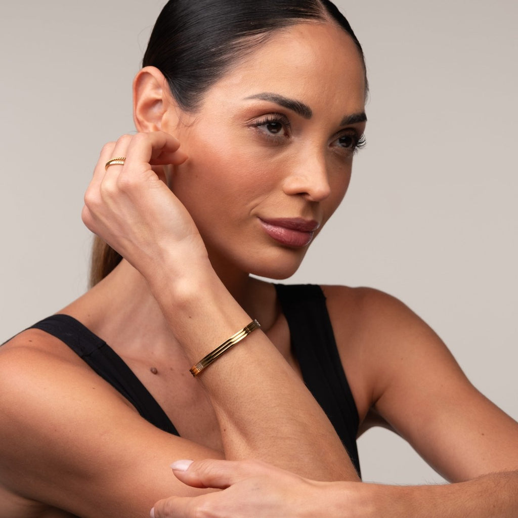 Bracelete Hanna Banhado em Ouro 18k