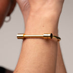 Bracelete Manguito Parafuso Banhado em Ouro 18K