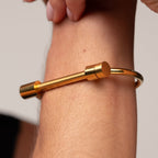 Bracelete Manguito Parafuso Banhado em Ouro 18K