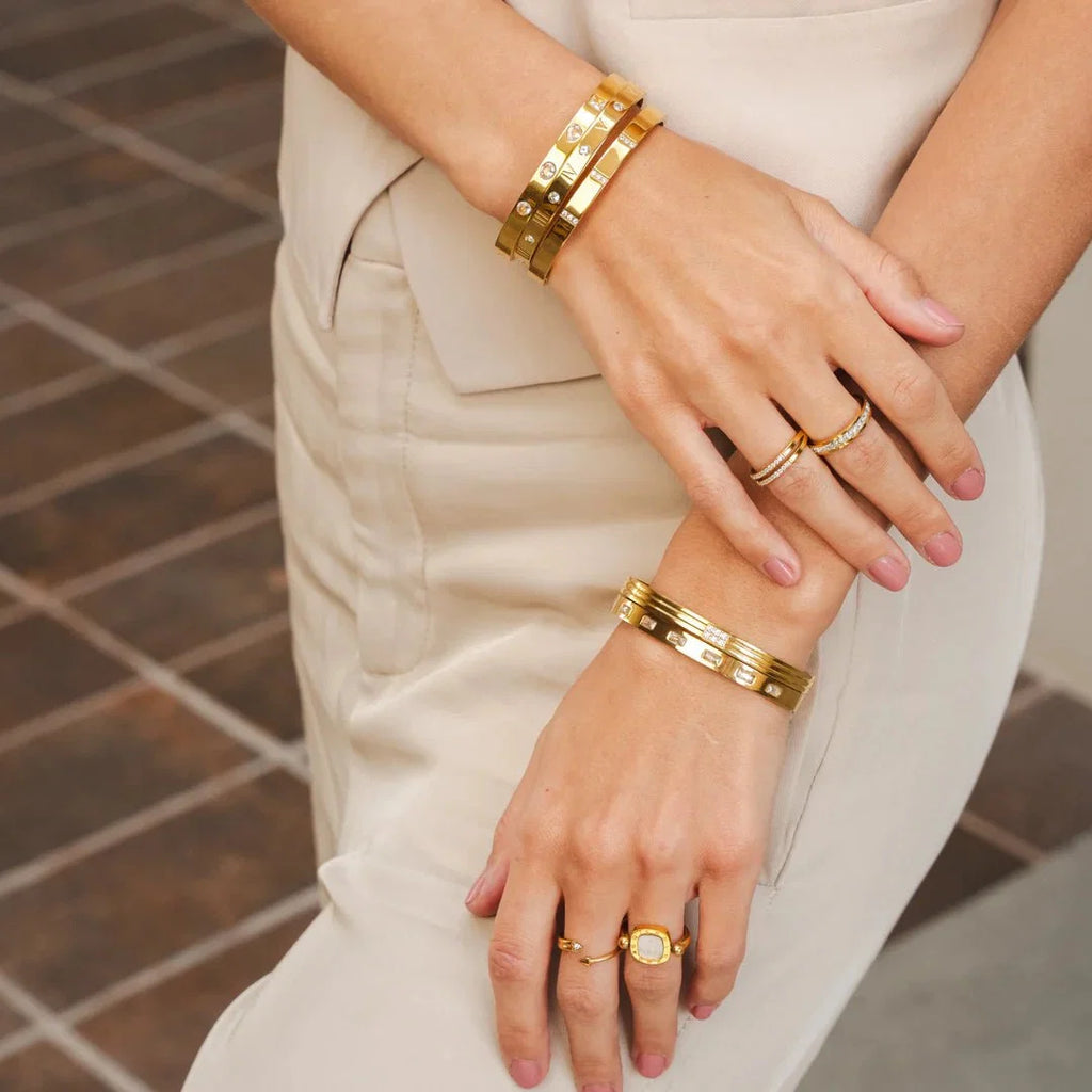 Bracelete Minimal Banhado em Ouro 18k