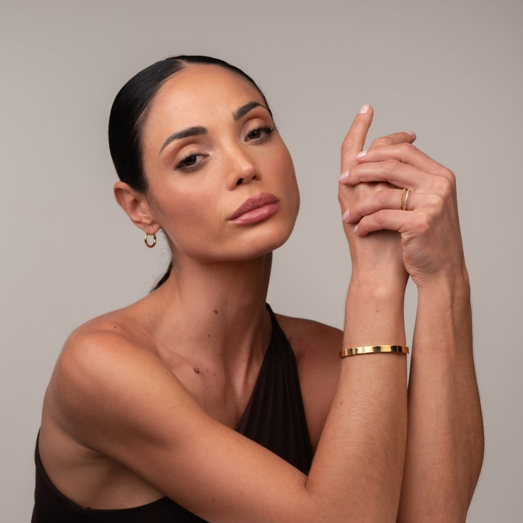 Bracelete Minimal Banhado em Ouro 18k