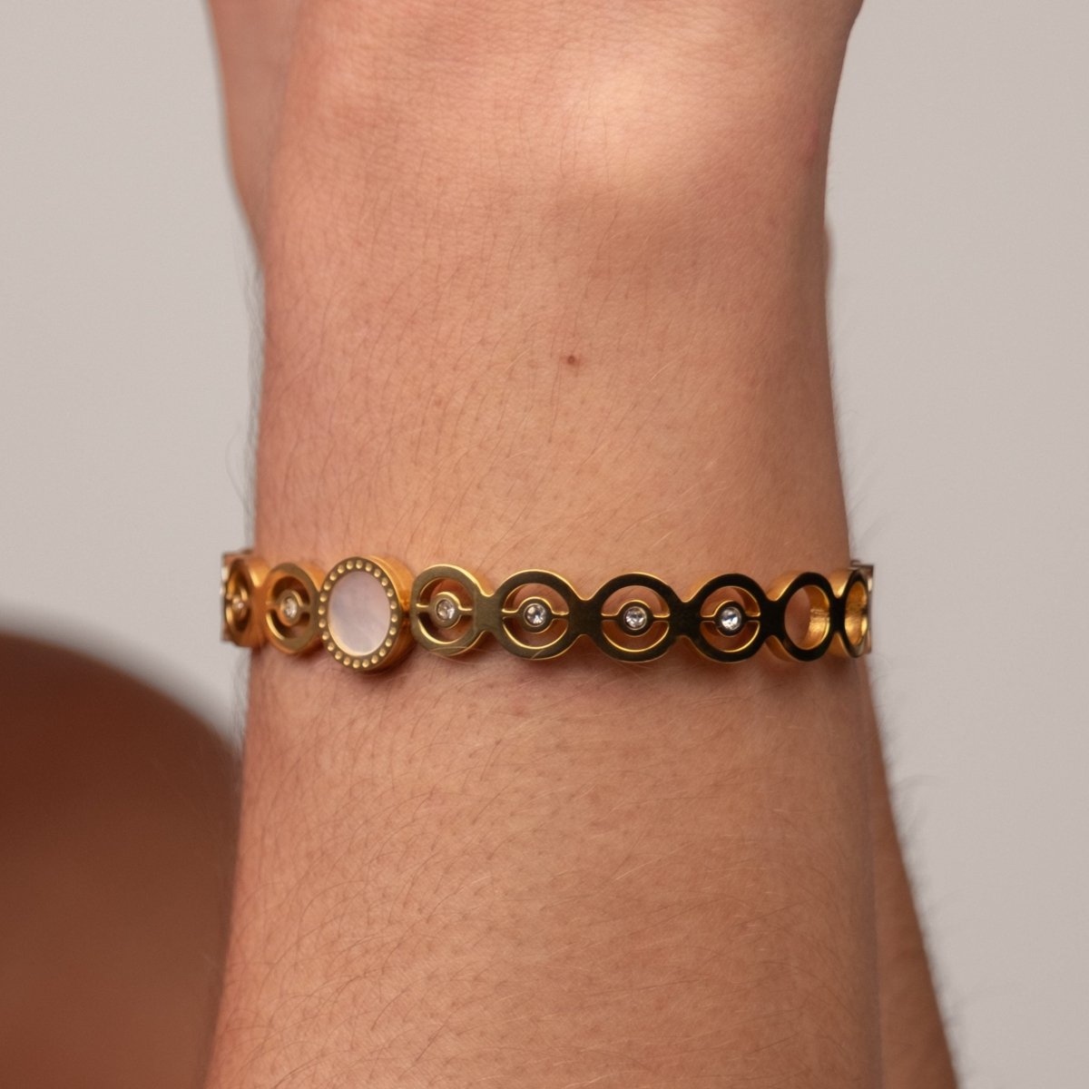 Bracelete Olivia Pedra Zircônia Banhado em Ouro 18k