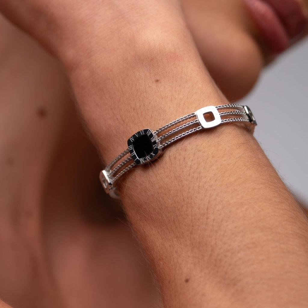 Bracelete Ônix Summer - Prata