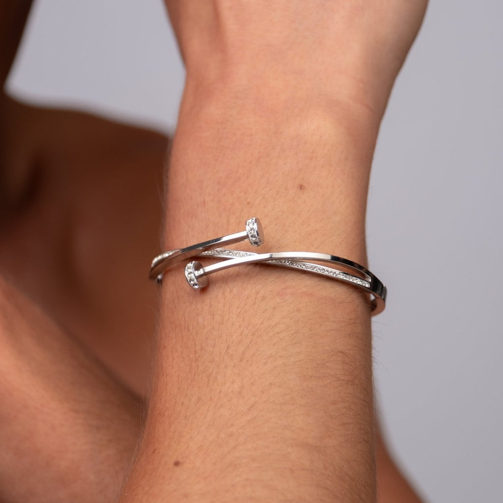 Bracelete Prego Zircônia - Prata