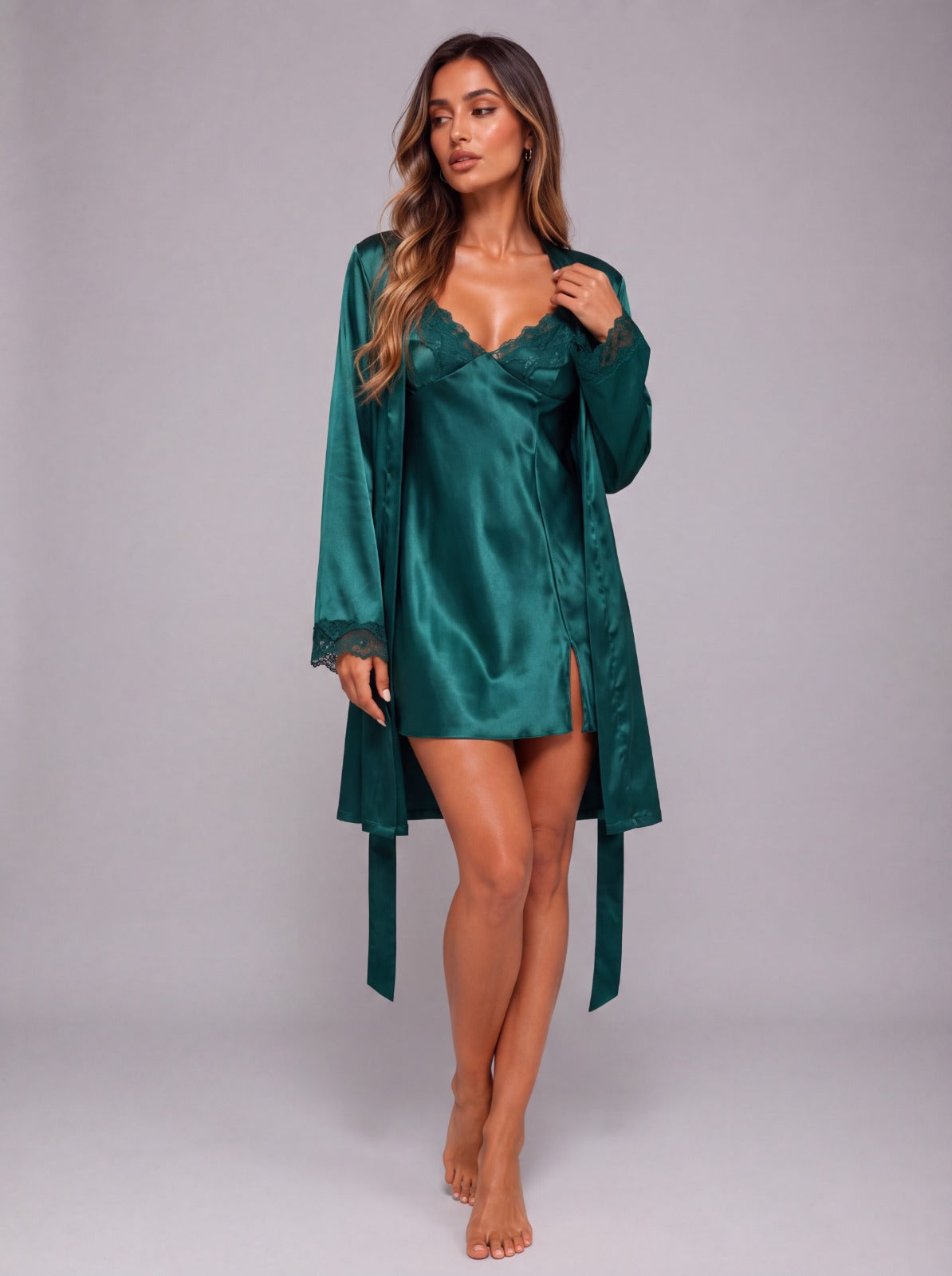 Conjunto "Robe Velours" Notte