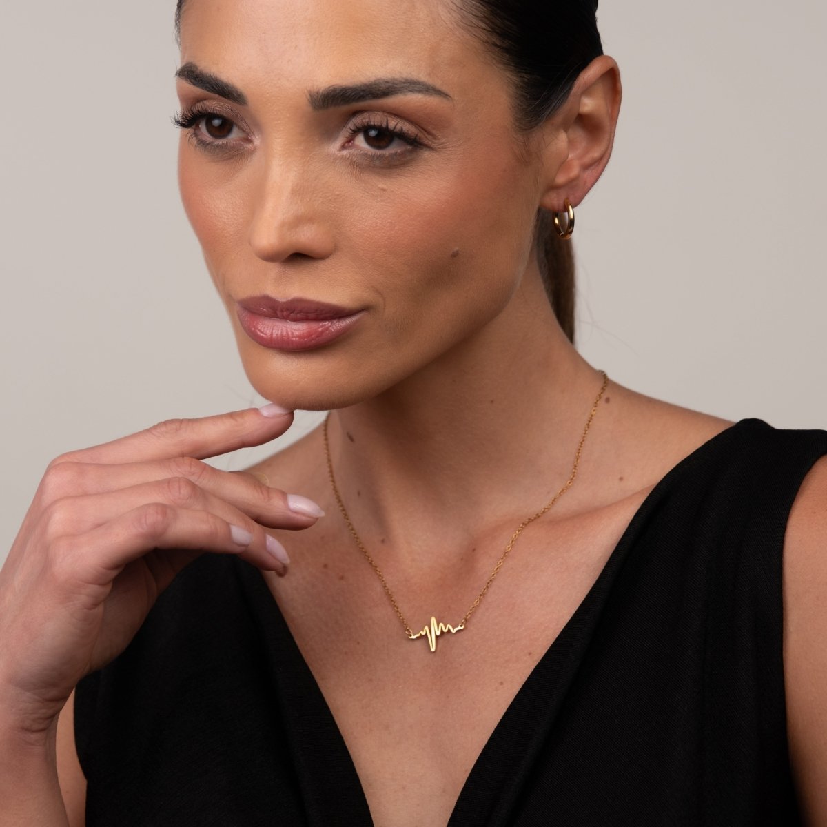 Colar Batimentos Life Pingente Banhado em Ouro 18K