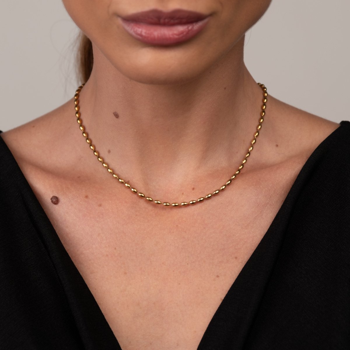 Colar Esfera Banhado em Ouro 18K