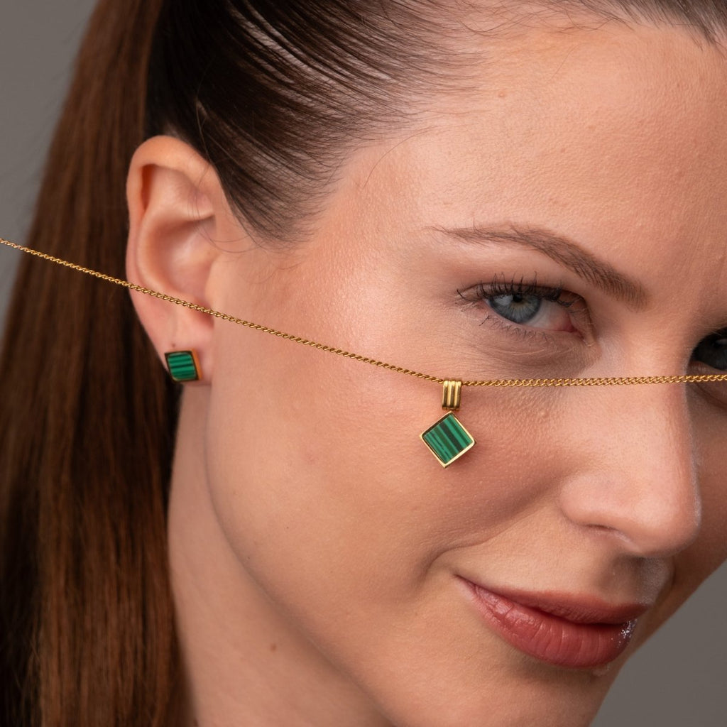 Colar Geometric Minimal Banhado em Ouro 18k
