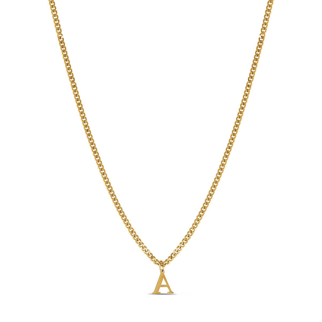 Colar Letra Inicial Chain Banhado em Ouro 18K