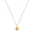 Colar Letra Inicial Hex Banhado em Ouro 18K