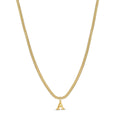 Colar Letra Inicial Malha Banhado em Ouro 18K