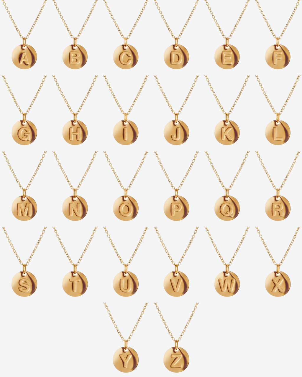 Colar Letra Inicial Minimalista Banhado em Ouro 18k