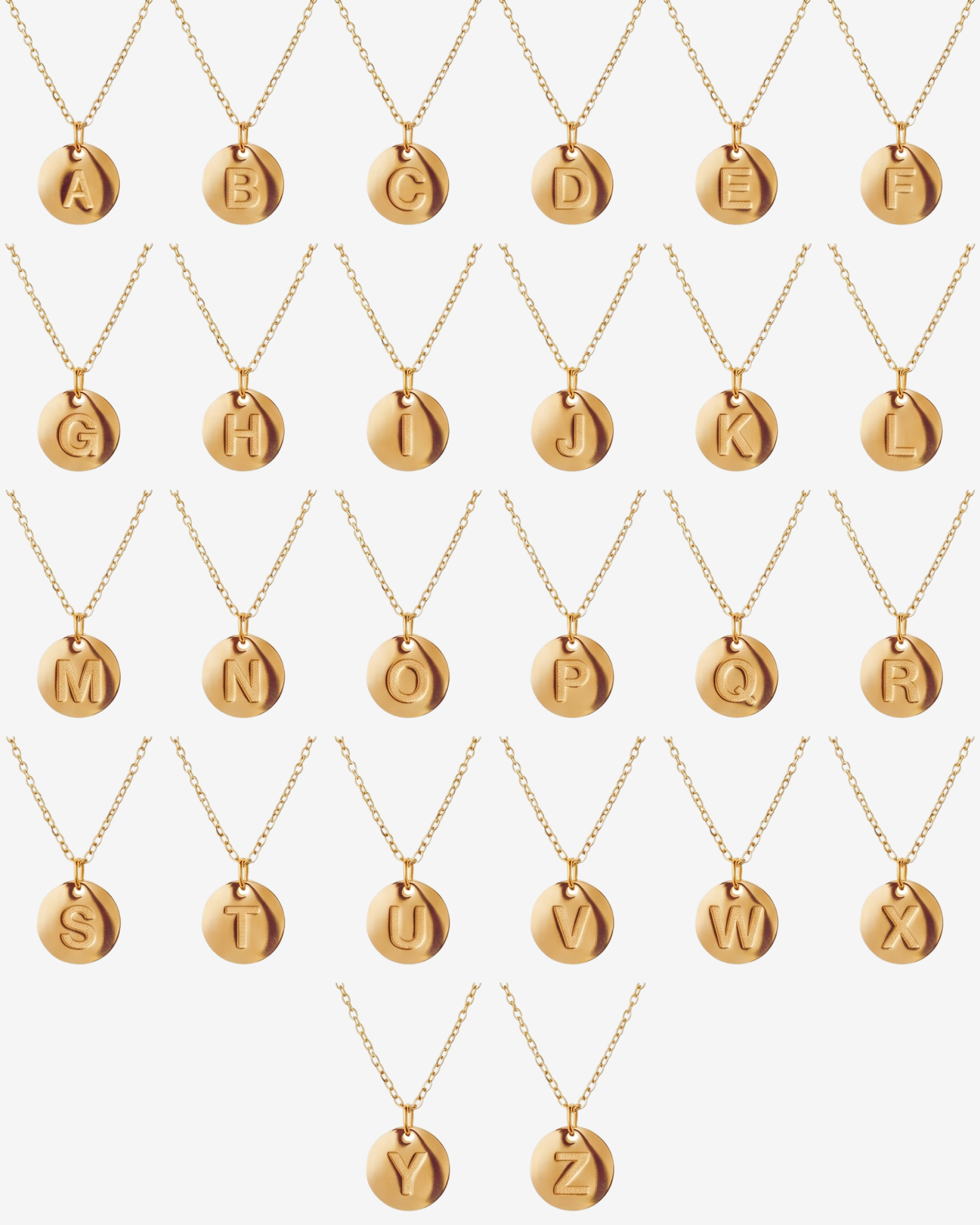 Colar Letra Inicial Minimalista Banhado em Ouro 18k