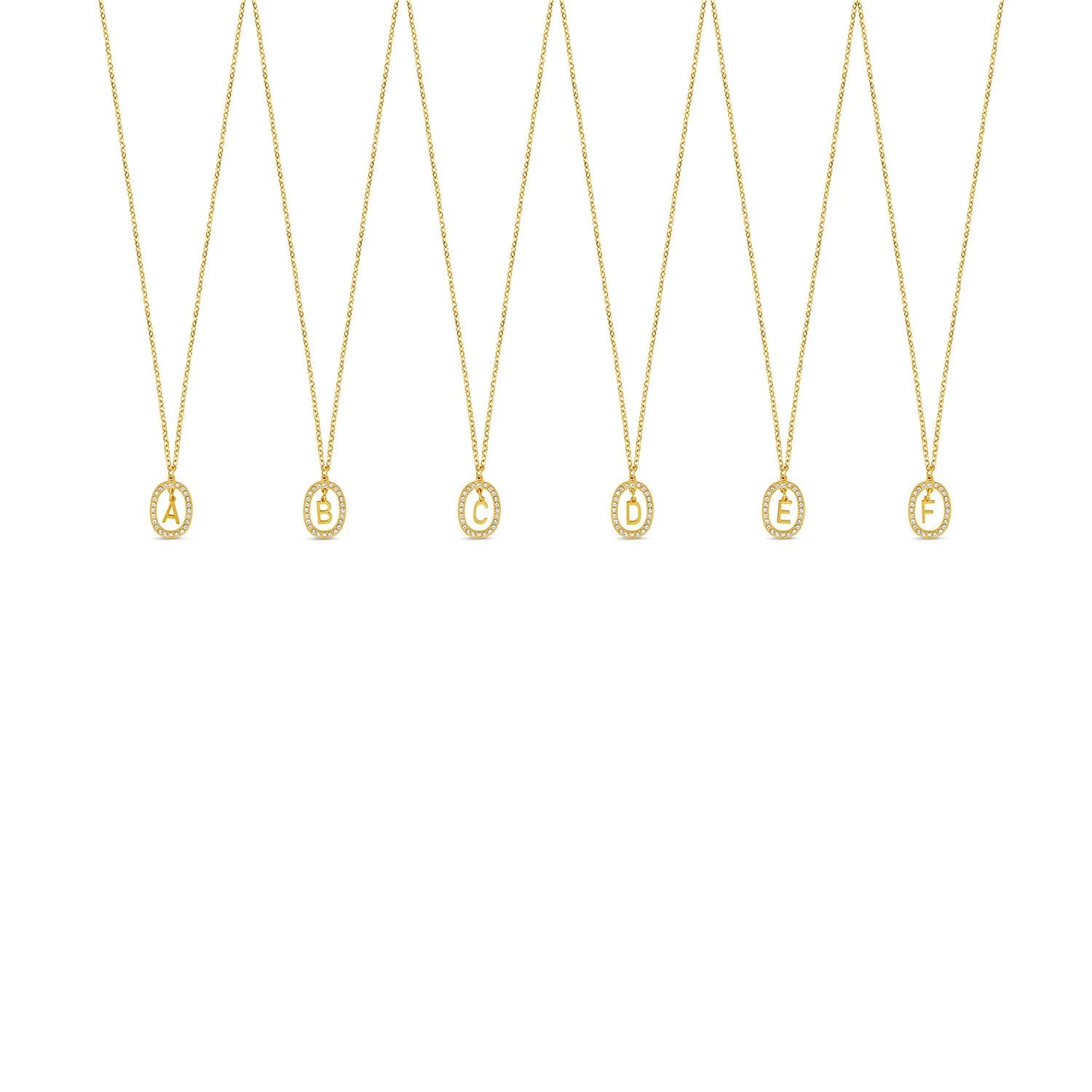 Colar Letra Inicial Prism Banhado em Ouro 18K